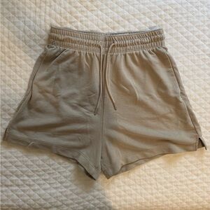 H&M Women's Tan High-Rise Sweatshorts